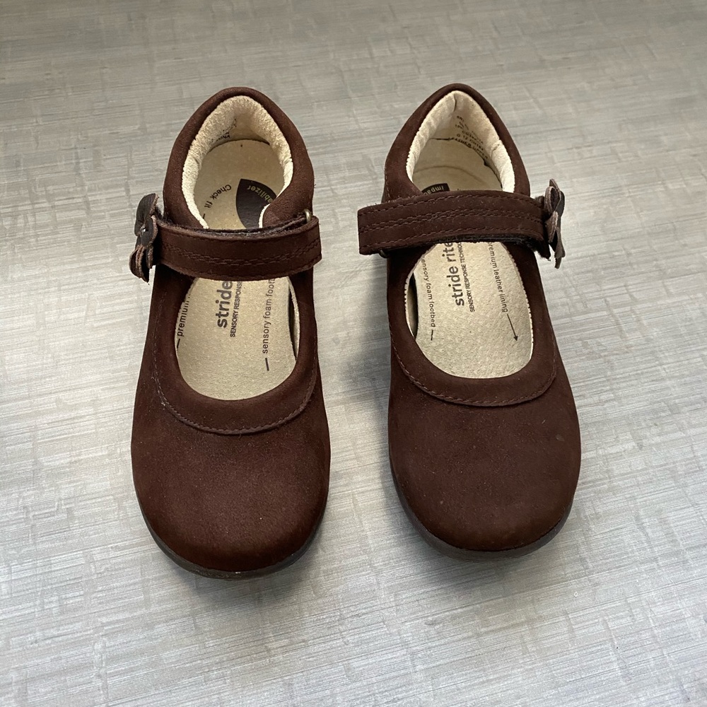 Brown , suede,  Stride Rite girls shoes